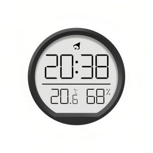Horloge num&eacute;rique LCD avec thermohygrom&egrave;tre de temp&eacute;rature et dhumidit&eacute; Design magn&eacute;tique &agrave; suspendre Calendrier 12/24 heures