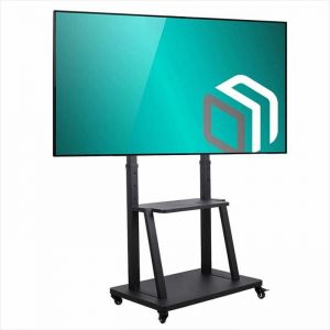 Support TV sur Pied - Pied TV Universel À roulettes pour 32-80 Pouces - Hauteur Réglable 140-162.5 cm - Charge 65kg VESA Max