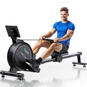 Riksion Rameur pour la maison rameur magnétique avec écran LCD appareil de rameur pour un entraînement cardio