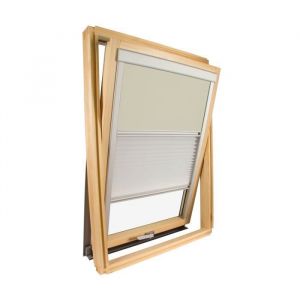 Store Duo pour fenêtre de toit VELUX ® compatible code dimension CK04 - Beige