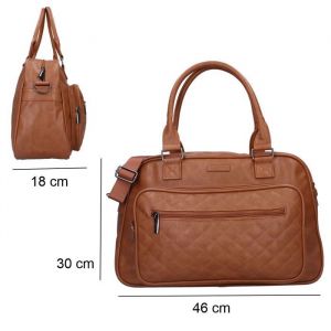 Grand B&eacute;b&eacute; Sac &agrave; Langer Marron  cuir artificiel  avec Tapis a Langer  Kidzroom Care