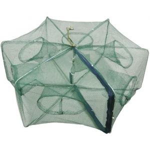 Filet de crabe d&eacute;crevisse se pliant de p&ecirc;che de crevette Minnow portatif pour des poissons 6 trous