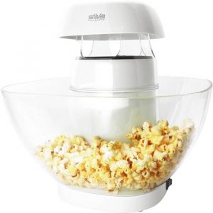 Machine &agrave; pop-corn - SILVA HOMELINE - PM 440 428023 - Blanc - Sans huile (air chaud) - Nettoyage facile