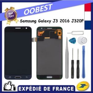 Complet vitre tactile + écran LCD pour Samsung Galaxy J3 2016 J320 J320M J320F SM-J320FN Noir