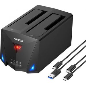 Station DAccueil Pour Disque Dur Usb 3.2 Gen 1 Hdd Docking Station 25/35 Sata Hdd Ssd Avec C&acirc;ble Usb A Vers C Et C&acirc;ble Usb C