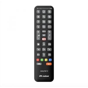 Meliconi - Télécommande universelle EASYTEL 2 pour 1 TV + 1 Décodeur TNT ou SATELLITE - 100% fonctions dorigine - Touche Netflix