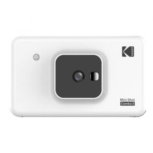 KODAK Mini Shot Combo 2 Retro C210R - Appareil Photo 53x86 cm Instantané - 8 incluses - LCD 17 pouce - Bluetooth - Blanc