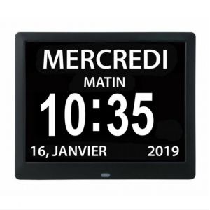 Horloge calendrier num&eacute;rique One Piece 7 pouces avec date et heure horloge Alzheimer pour parents-204*143*24mm
