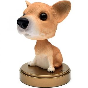 D&eacute;coration de Voiture Figurine Chien Qui Bouge la T&ecirc;te en R&eacute;sine
