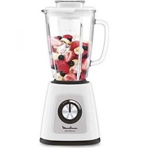 MOULINEX - Blender verre - 175 L - 800W - BlenderForce Glass - blanc - LM430110