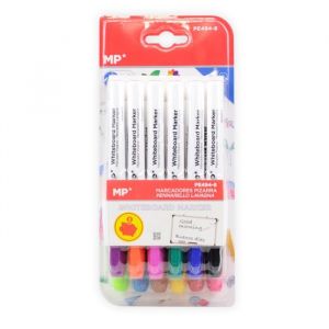 Lot de 12 marqueurs effa&ccedil;ables pour tableau blanc pointe ronde couleurs assorties