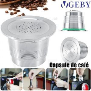 Capsule de café réutilisable Capsule rechargeable en acier inoxydable compatible pour la machine de café de Nespresso STR
