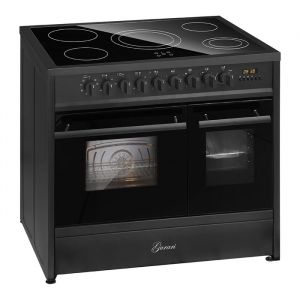 Cuisinière vitrocéramique - GURARI - GCH E 912 DF BL - 90 cm - Double four électrique - Noir