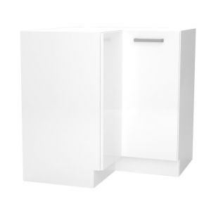 Meuble bas dangle de cuisine coloris blanc  -longueur 90 x profondeur 90 x hauteur 82 cm