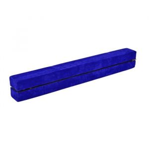 Poutre de Gymnastique Pliable pour Enfants 210 x 15 x 7cm COSTWAY-en Mousse EVA et en Daim Amovible-Poignées-Fond Antidérapant-Bleu