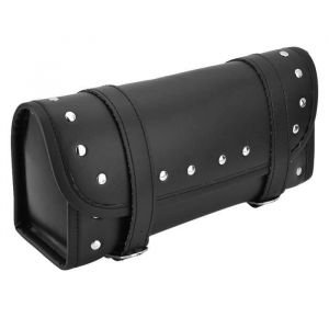 Fydun Sac de moto Noir PU cuir moto moto avant fourche arri&egrave;re sac &agrave; outils guidon sacs bagages sacoche