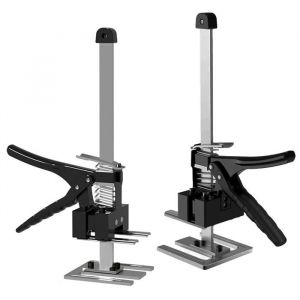 2 pi&egrave;ces L&egrave;ve-plaques Placo Meuble Avec &eacute;chelle 29cm R&eacute;glable Leve Plaque Meuble Charge Maximale de 240 kg
