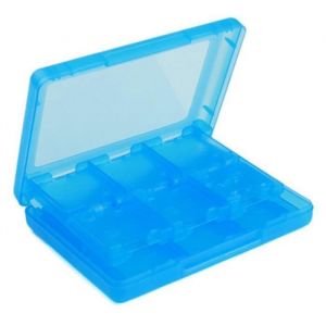 28 en 1 Boîte de rangement de cartes de jeux vidéo carte mémoire NSD caisse de rangement en plastique pour Nintendo 3DS bleu