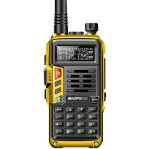 BAOFENG UV-S9 III talkie-walkie portable tri-bande 10W radio jambon 2 antenne 10KM longue port&eacute;e fonction VOX 128CH jaune prise b