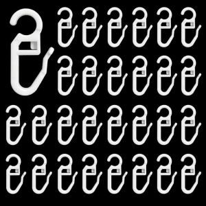 120 pcs Crochets &agrave; Rideaux avec &oelig;illet Crochets de Rail de Rideau Crochet &agrave; Plier pour Anneaux de Rideaux pour Anneaux &agrave; Rideaux