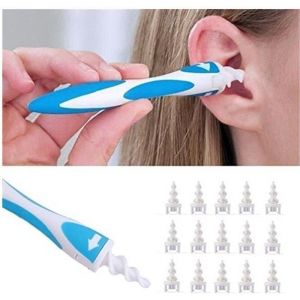 Nettoyeur doreille - Smart Swab - Ear Cleaner - En plastique - 15 pi&egrave;ces de rechange - Outil de c&eacute;rumen