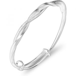 Bracelet Pour Femme En Argent Sterling 925 Réglable Twist Ouvert Bracelet À Breloques En Argent Pour Anniversaire Cadeau DAnniver