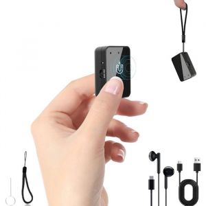 Enregistreur Vocal &ndash; Mini Enregistreur Vocal Magn&eacute;tique De 64 Go Avec R&eacute;duction Du Bruit Appareil DEnregistrement Portable De Ty