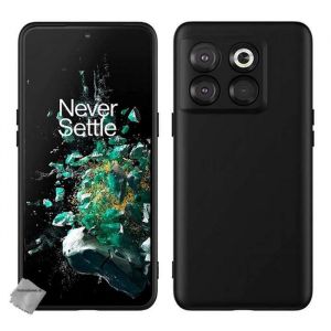 Coque pour OnePlus 10T 5G - housse etui silicone gel fine + film ecran - NOIR