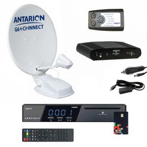 Pack ANTARION G6+ 72 cm Antenne Satellite Automatique + Positionneur + Récepteur TNTSAT Astra