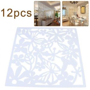 12 Pi&egrave;ces Paravent Suspendu Pliable Paravent D&eacute;coratif de S&eacute;paration de Chambre &Eacute;cran &Eacute;vid&eacute; en ABS &Eacute;cran de S&eacute;paration du Salon