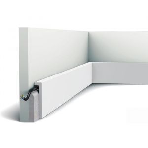 Moulure Plinthe Cache Câbles 2m Edge Blanc