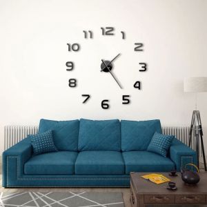 SALE 2025Pendule Murale Horloge Suspendu - Horloge murale 3D Design moderne - 100 cm XXL Noir chill442477
