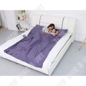 Drap de Sac de Couchage - TD® - Rectangulaire - Microfibre - Violet - Pour Camping et Voyage