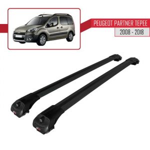 Pour Peugeot Partner Tepee 2008-2018 Barres de Toit ACE-1 Railing Porte-Bagages de voiture / Noir