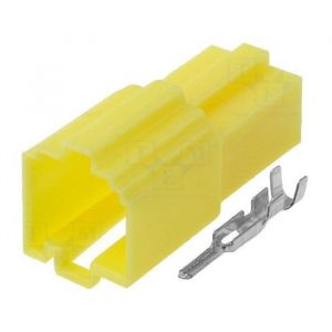 Fiche Mini ISO femelle 6PIN - ADNAUTO - Connecteur car audio - Jaune - Universel - 6 broches