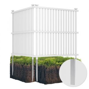 Cl&ocirc;ture de Jardin en PVC Flexibles&nbsp;113x114 cm COSTWAY-Piquets en M&eacute;tal-Ecran de Confidentialit&eacute;-pour PoubelleEquipement de Piscine