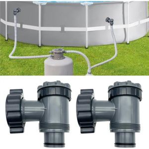 Vanne de Entrée/Sortie pour Compatible avec Coleman Intex Bestway Pompe de Filtre de Piscine Hors Sol Pièces de Rechange