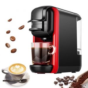 Cafetières à Capsules Machine à Café à Capsules de Café Espresso 3 en 1 pour Nespresso Original/Dolce GustoPods Pression de 19