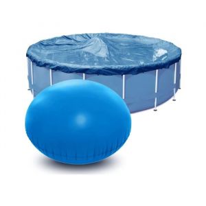 Coussin Gonflable Piscine Hivernage - &Oslash; 12 m - PVC Haute Qualit&eacute; - Protection Contre D&eacute;bris - Rond