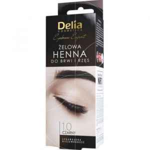 Gel au henné - DELIA COSMETICS - 1.0 Noir - Coloration sourcils et cils - Application facile - Sécurisé