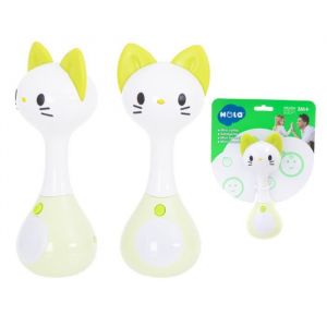 Hochet hochet + sons lumi&egrave;res chat - Hola - Jouet interactif - B&eacute;b&eacute; - Mixte - Vert - Plastique