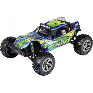 Reely Stagger brushless 1:10 Auto RC électrique Buggy 4 roues motrices (4WD) 100% RtR 24 GHz avec accu chargeur et pi