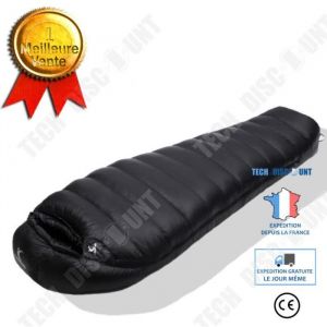 Sac de couchage - TD® - Ultraléger - Duvet de canard blanc - Noir - Température -10 à 10°C