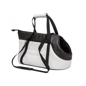 R1 sac de transport pour chien en cuir &eacute;cologique &ndash; blanc