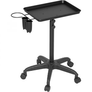 UISEBRT Chariots à Roulettes avec Plateau de Rangement Trolley en Plastique Réglable en Hauteur pour Salons de Coiffure et Massage