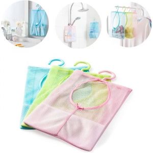 Filet à Jouets de BainSac de Rangement Multifonctionnel Suspendu3 Pcs Sac à Pinces à LingeSac en Filet Suspendu FiletDurable