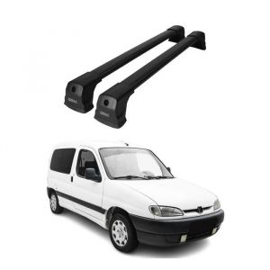 Barres De Toit Transversales pour Peugeot Partner 1996-2008 Alu Noir 2x