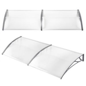 Marquise solaire pour porte dentr&eacute;e Aufun 200x100 cm - Protection anti-UV