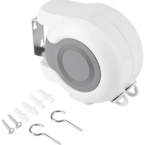 &Eacute;tendoir &agrave; linge extensible - &Eacute;tendoir &agrave; linge ext&eacute;rieur - &Eacute;tendoir &agrave; linge mural - 26 m Int&eacute;rieur - Convient pour le camping le