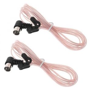 2X Nouvelle Antenne Radio FM DInt&eacute;rieur HiFi 75 Ohm R&eacute;cepteur Home Cin&eacute;ma Antennes FM2 x Antenne radio coud&eacute;e ANT-108Noir